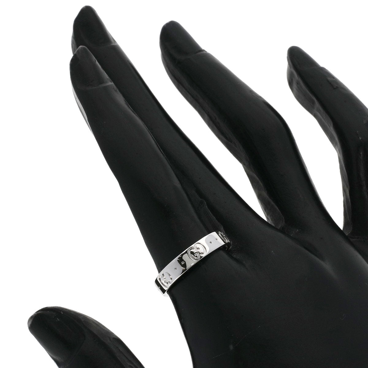 GUCCI Icon #14 Ring K18 White Gold Ladies [Used]