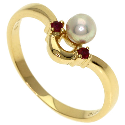 TASAKI Pearl Pearl Ruby Ring K18 Yellow Gold Ladies [Used]