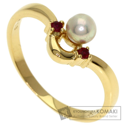TASAKI Pearl Pearl Ruby Ring K18 Yellow Gold Ladies [Used]