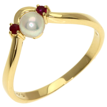 TASAKI Pearl Pearl Ruby Ring K18 Yellow Gold Ladies [Used]