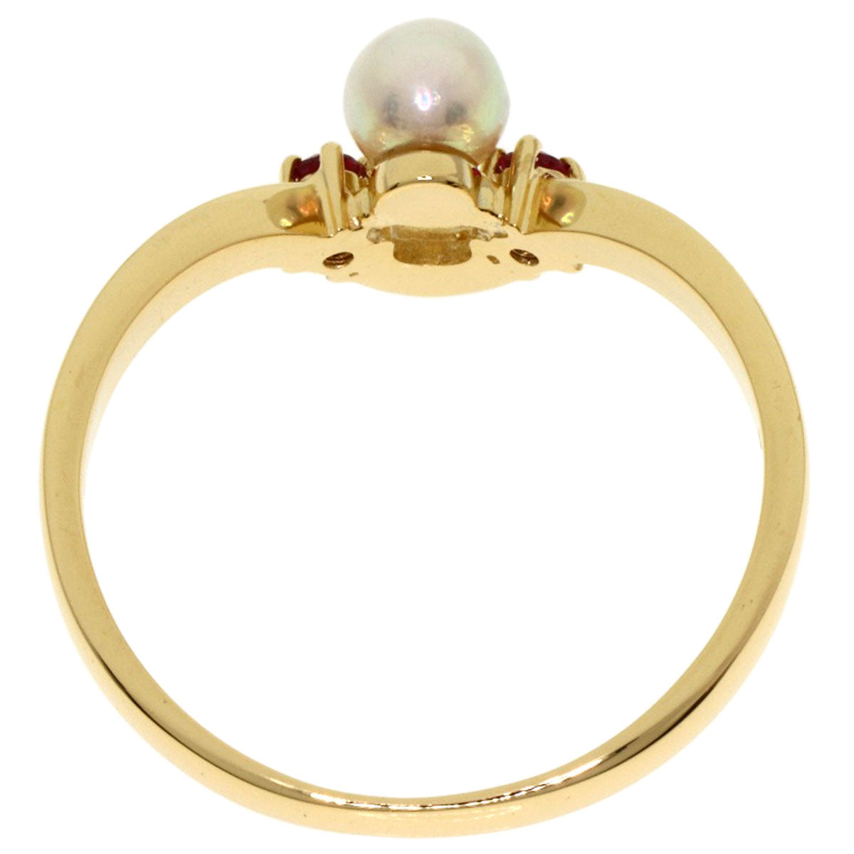 TASAKI Pearl Pearl Ruby Ring K18 Yellow Gold Ladies [Used]