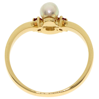 TASAKI Pearl Pearl Ruby Ring K18 Yellow Gold Ladies [Used]