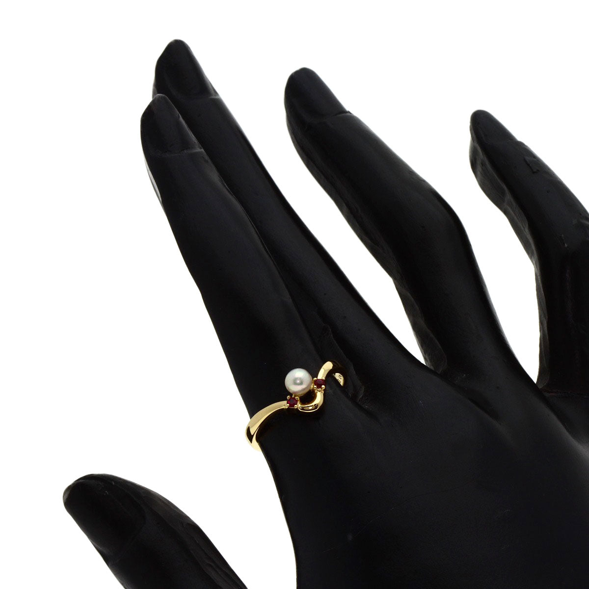 TASAKI Pearl Pearl Ruby Ring K18 Yellow Gold Ladies [Used]