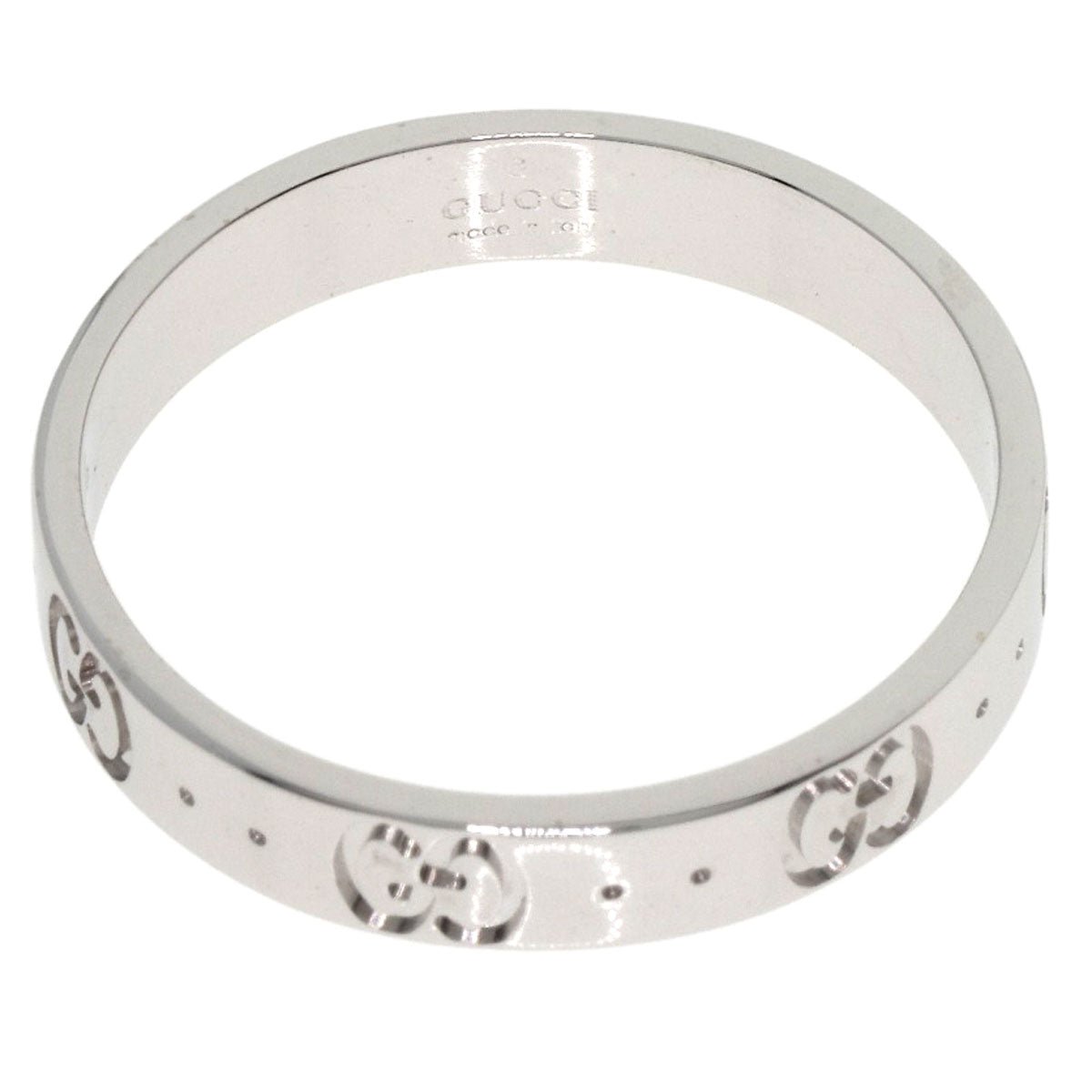 GUCCI Icon # 21 Ring K18 White Gold Ladies [Used]