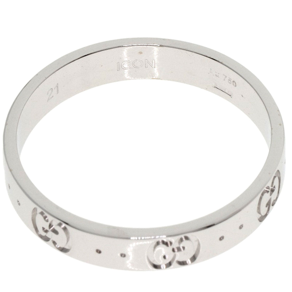 GUCCI Icon # 21 Ring K18 White Gold Ladies [Used]
