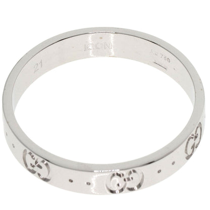 GUCCI Icon # 21 Ring K18 White Gold Ladies [Used]