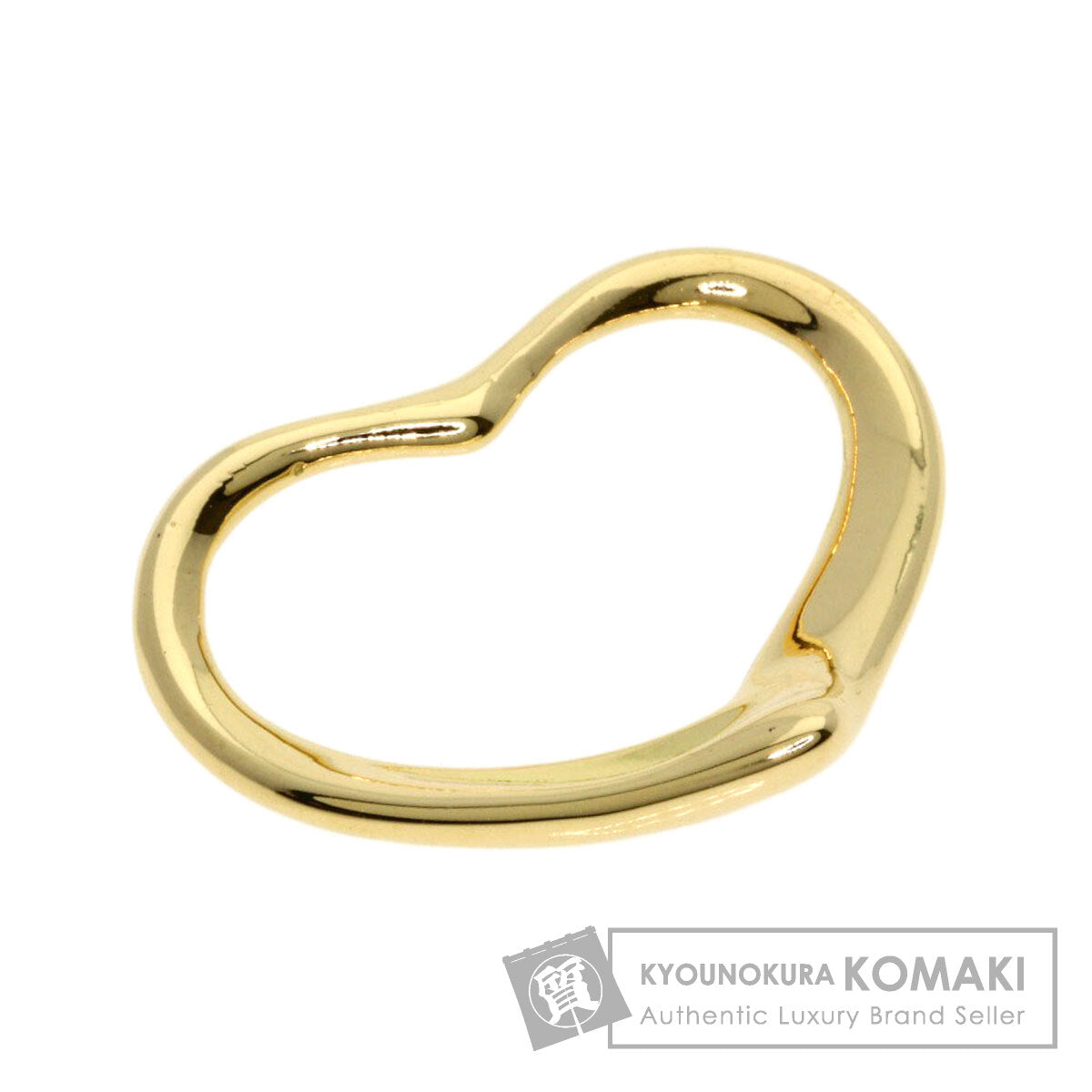 TIFFANY&Co. Open heart Pendant top K18 Yellow Gold Ladies [Used]