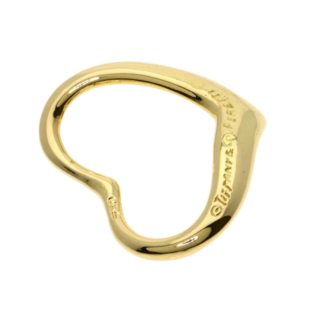 TIFFANY&Co. Open heart Pendant top K18 Yellow Gold Ladies [Used]