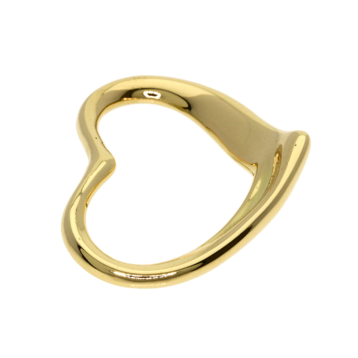 TIFFANY&Co. Open heart Pendant top K18 Yellow Gold Ladies [Used]