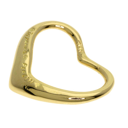TIFFANY&Co. Open heart Pendant top K18 Yellow Gold Ladies [Used]