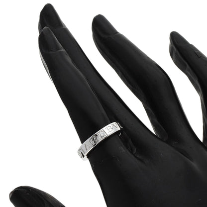 BVLGARI Double Logo 1P Diamond Ring K18 White Gold Ladies [Used]
