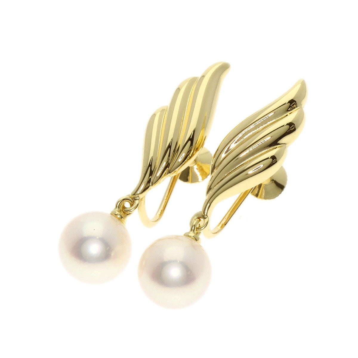 MIKIMOTO Akoya pearl Pearl Earring K18 Yellow Gold Ladies [Used]