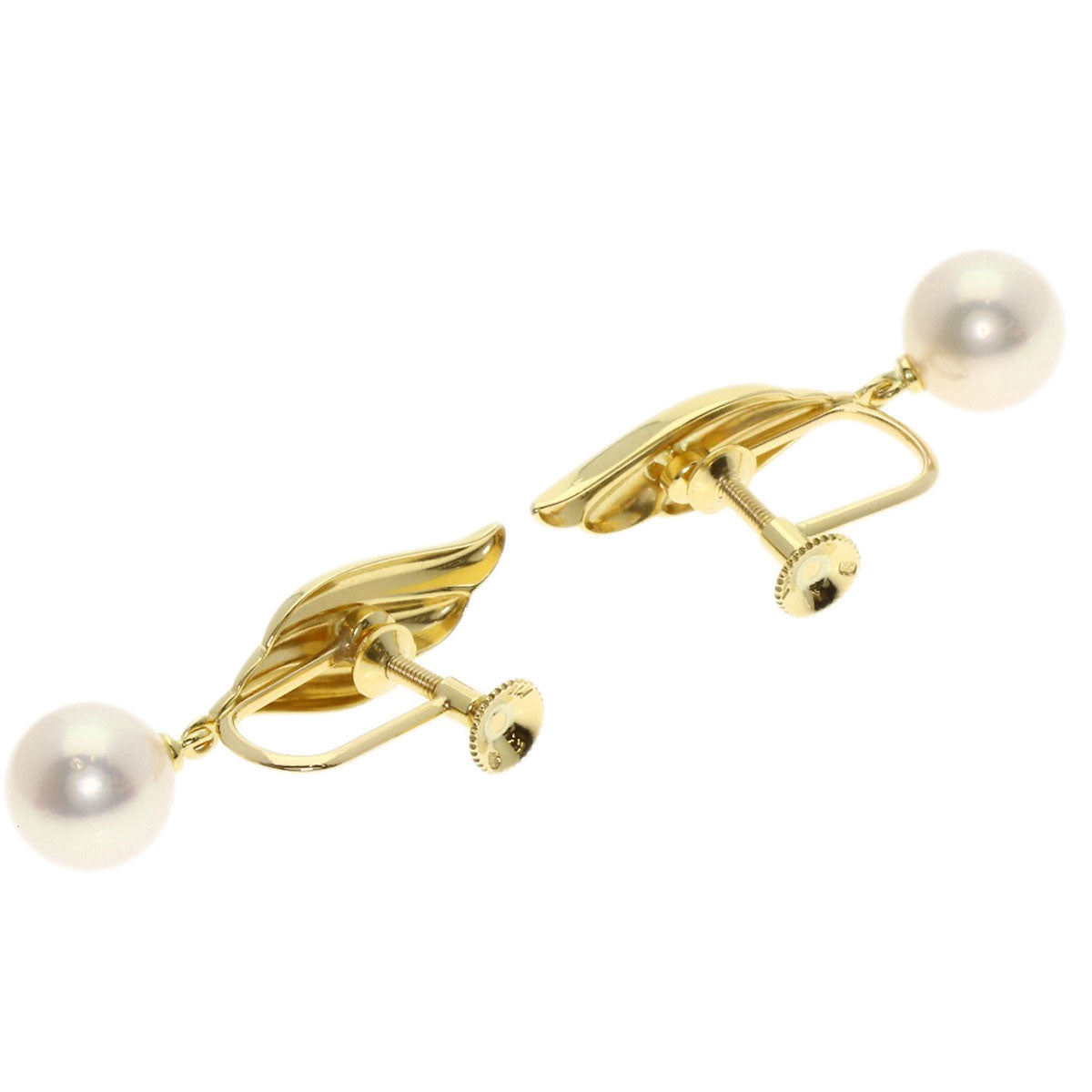 MIKIMOTO Akoya pearl Pearl Earring K18 Yellow Gold Ladies [Used]