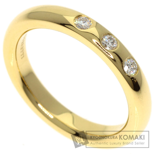 TIFFANY&Co. 3P Diamond Ring K18 Yellow Gold Ladies [Used]