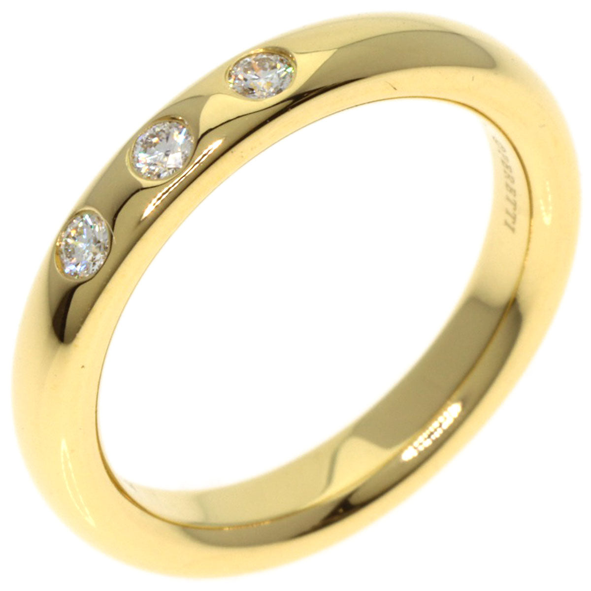 TIFFANY&Co. 3P Diamond Ring K18 Yellow Gold Ladies [Used]