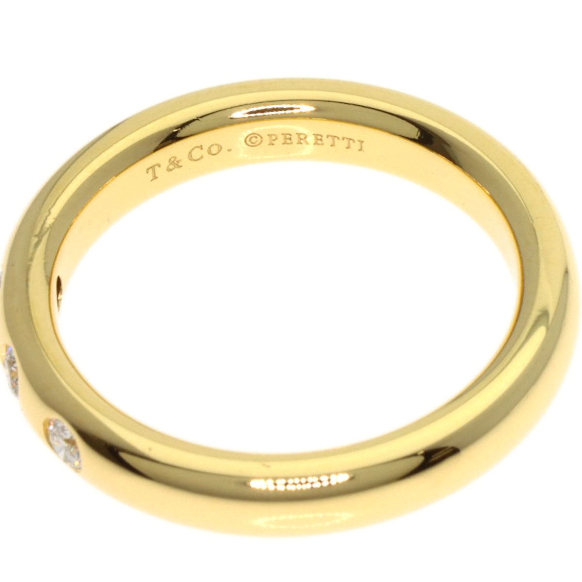 TIFFANY&Co. 3P Diamond Ring K18 Yellow Gold Ladies [Used]