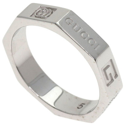 GUCCI Octagonal #5 Ring K18 White Gold Ladies [Used]