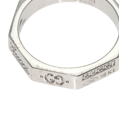 GUCCI Octagonal #5 Ring K18 White Gold Ladies [Used]