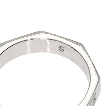 GUCCI Octagonal #5 Ring K18 White Gold Ladies [Used]