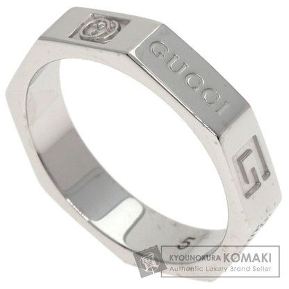 GUCCI Octagonal #5 Ring K18 White Gold Ladies [Used]