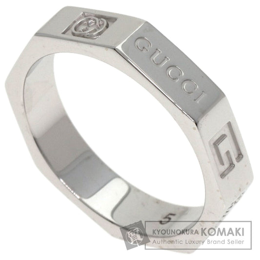 GUCCI Octagonal #5 Ring K18 White Gold Ladies [Used]