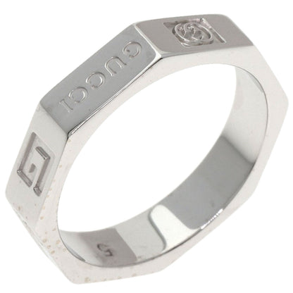 GUCCI Octagonal #5 Ring K18 White Gold Ladies [Used]