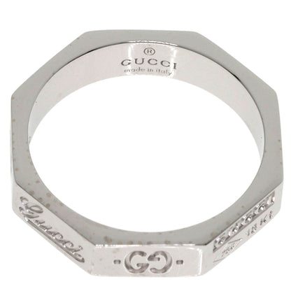 GUCCI Octagonal #5 Ring K18 White Gold Ladies [Used]