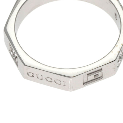 GUCCI Octagonal #5 Ring K18 White Gold Ladies [Used]