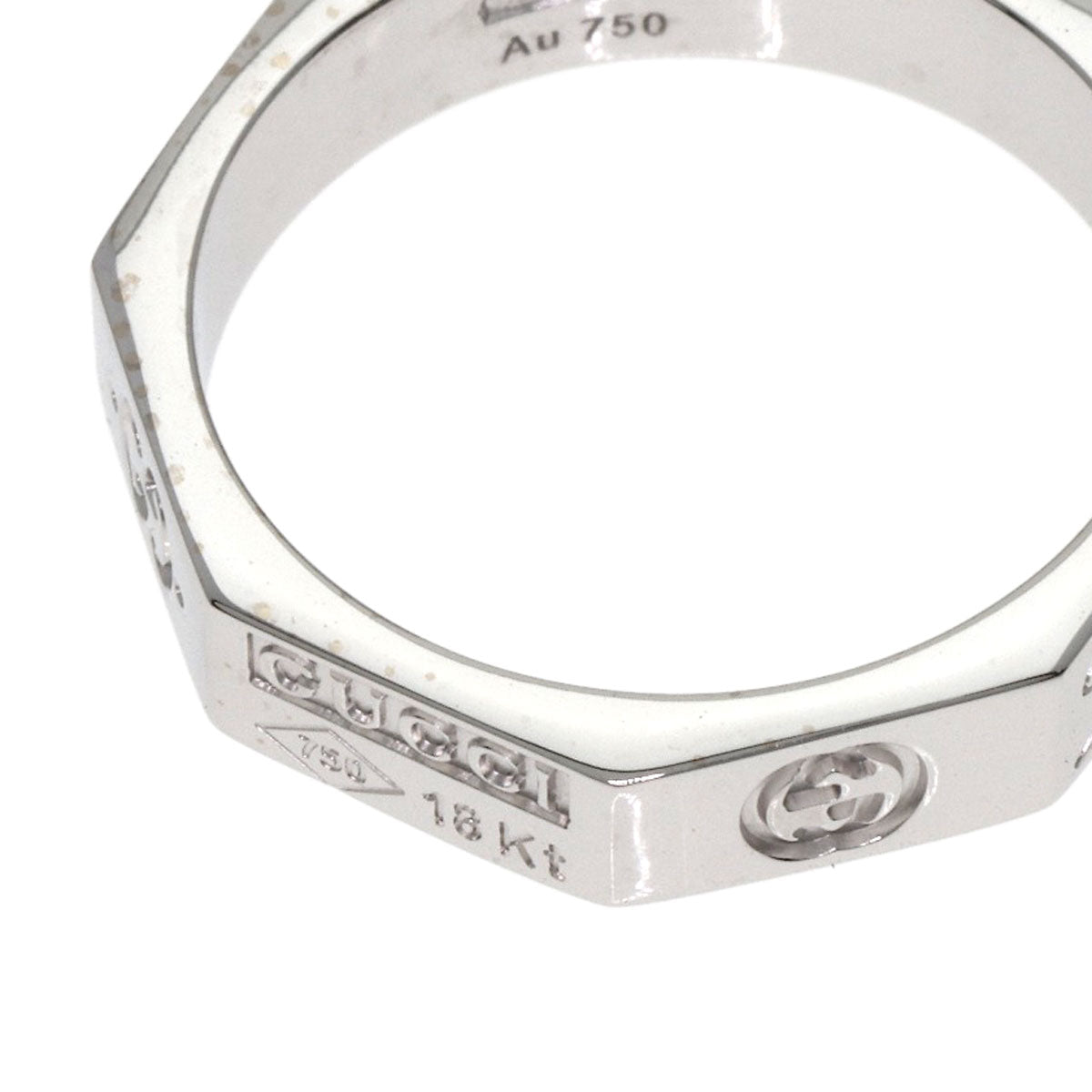 GUCCI Octagonal #5 Ring K18 White Gold Ladies [Used]
