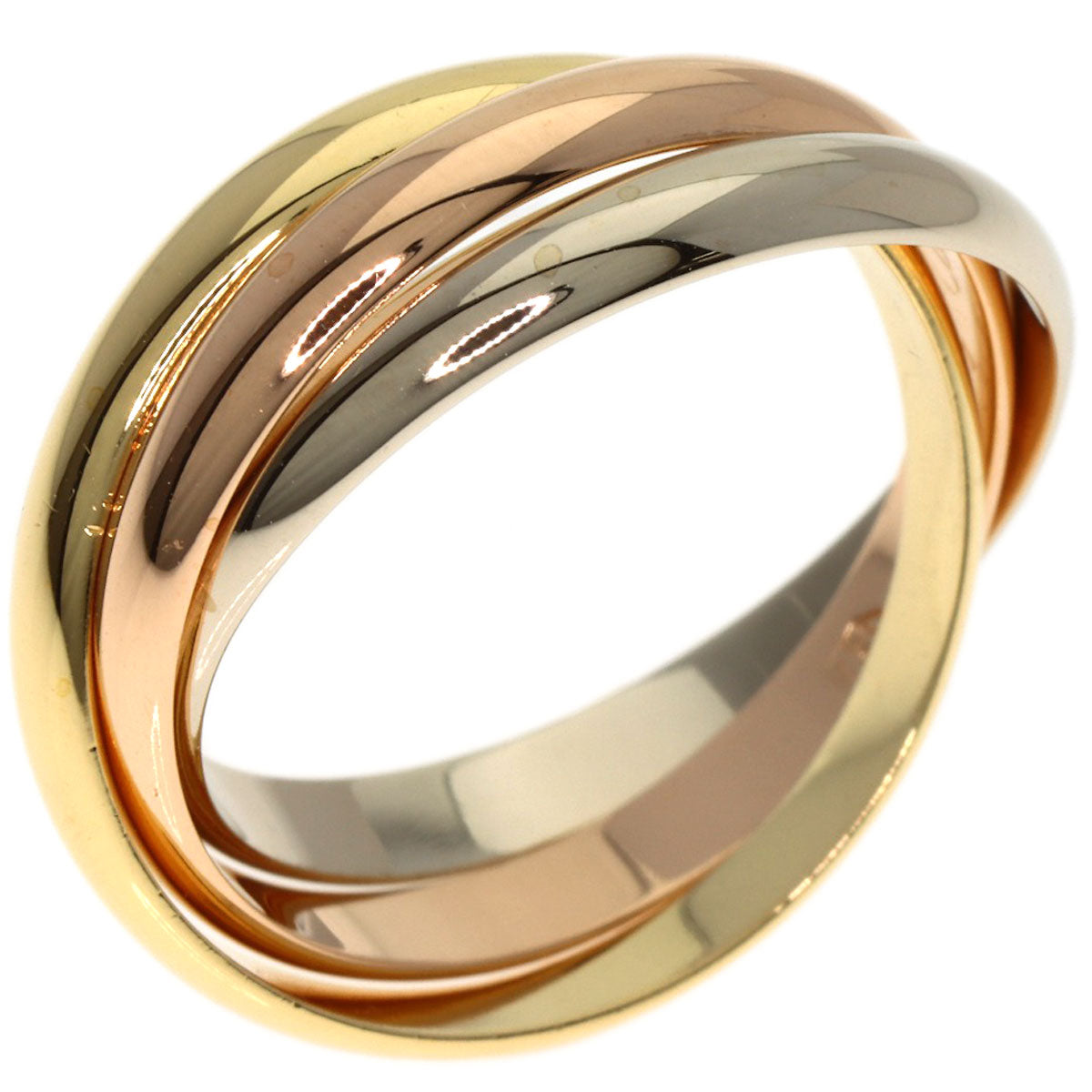 CARTIER Trinity #50 Ring K18 Yellow Gold K18 White GoldLadies [Used]