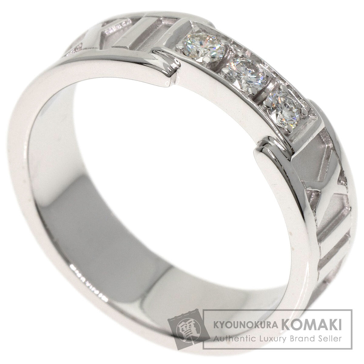 TIFFANY&Co. Atlas Diamond Ring K18 White Gold Ladies [Used]