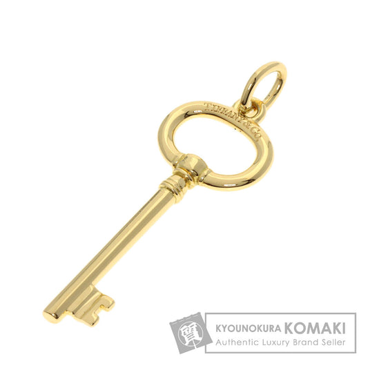 TIFFANY&Co. Oval key Pendant top K18 Yellow Gold Ladies [Used]