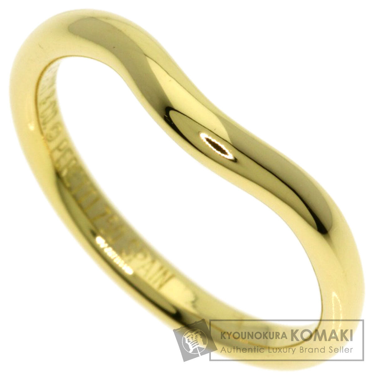 TIFFANY&Co. Curved band Ring K18 Yellow Gold Ladies [Used]