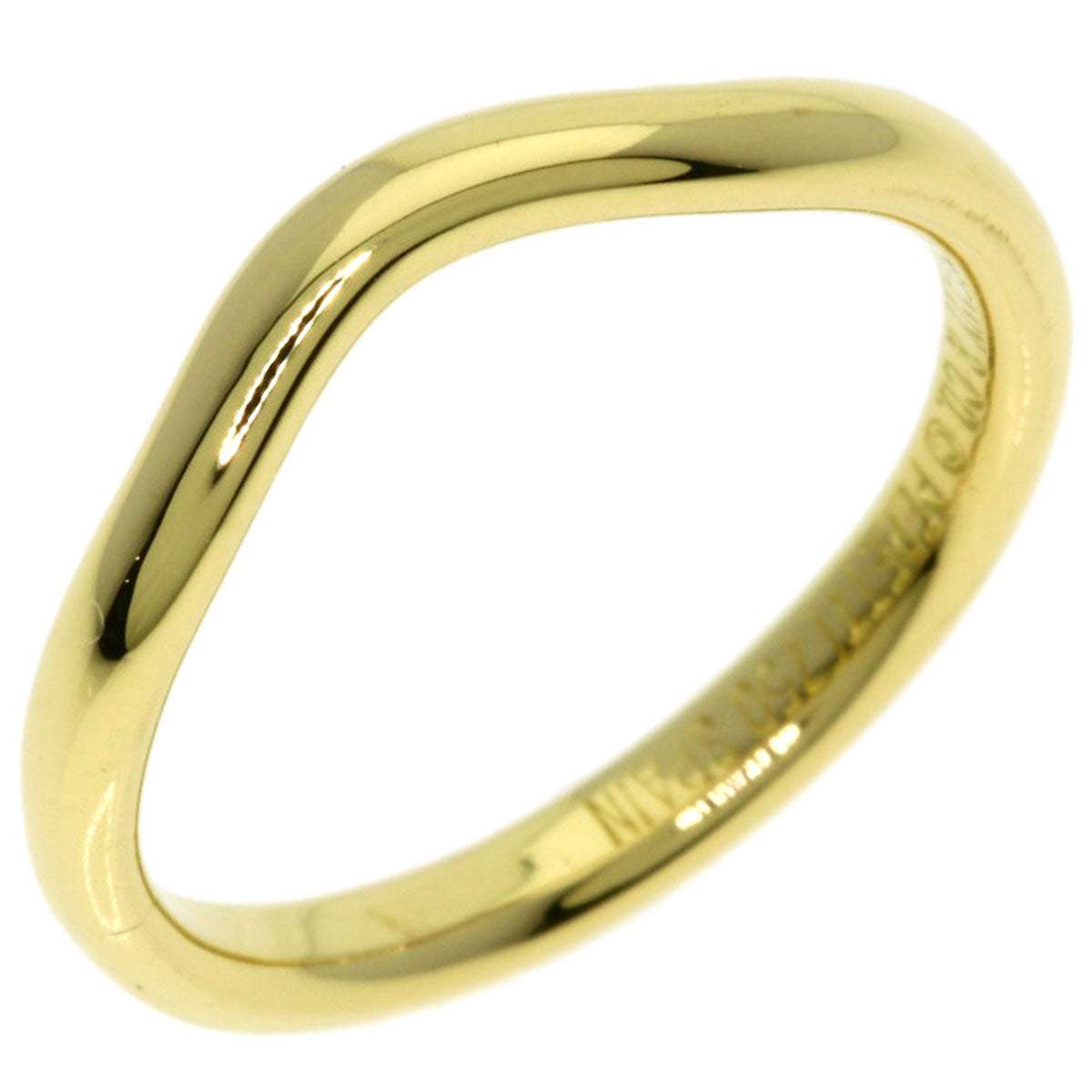TIFFANY&Co. Curved band Ring K18 Yellow Gold Ladies [Used]