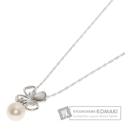TASAKI Pearl Pearl Diamond Shell Necklace K18 White Gold Ladies [Used]