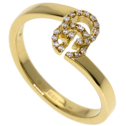 GUCCI GG Running Diamond #7 Ring K18 Yellow Gold Ladies [Used]