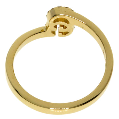 GUCCI GG Running Diamond #7 Ring K18 Yellow Gold Ladies [Used]