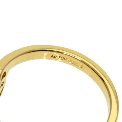 GUCCI GG Running Diamond #7 Ring K18 Yellow Gold Ladies [Used]