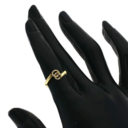 GUCCI GG Running Diamond #7 Ring K18 Yellow Gold Ladies [Used]
