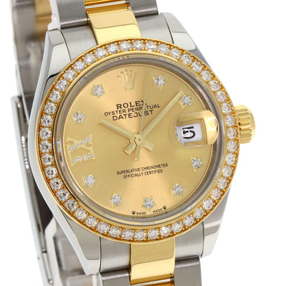 ROLEX Datejust Star IX Bezel Diamond Watches 279383RBR Stainless Steel/SSxK18YG Ladies
