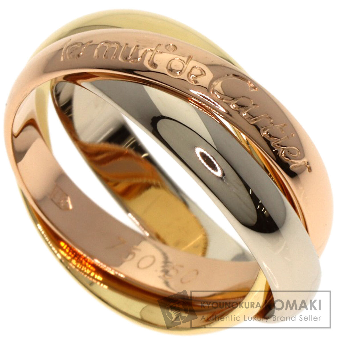 CARTIER Trinity #50 Ring K18 Yellow Gold K18 White GoldLadies [Used]