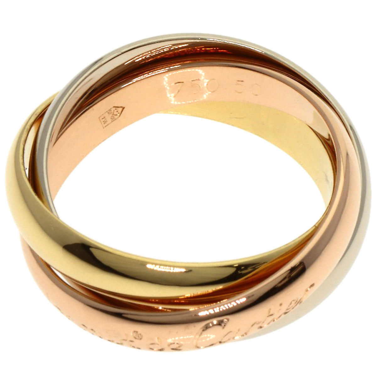 CARTIER Trinity #50 Ring K18 Yellow Gold K18 White GoldLadies [Used]