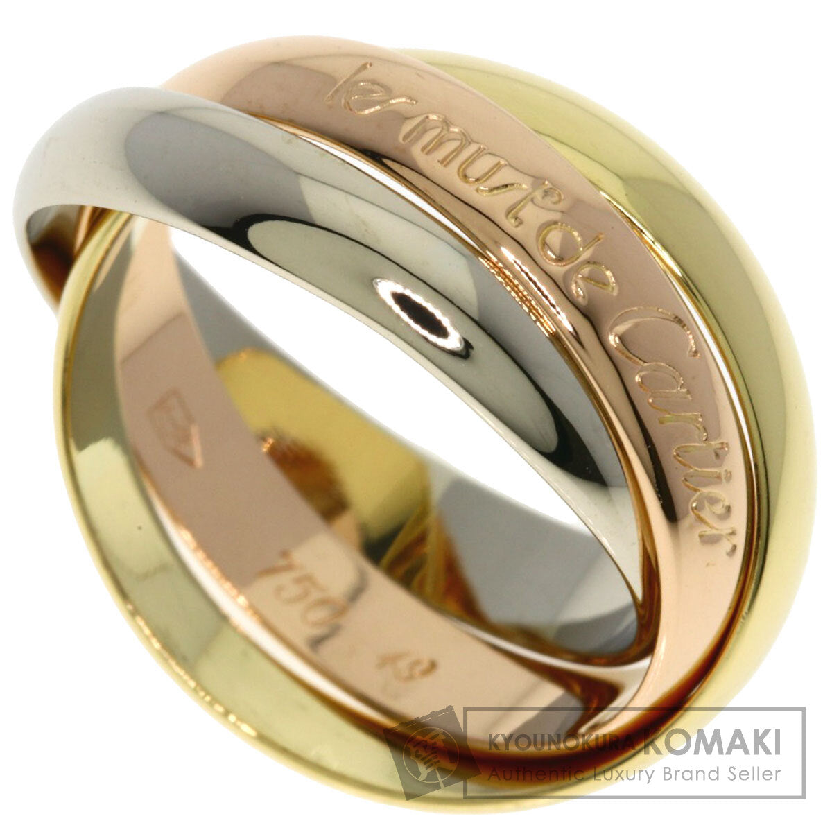 CARTIER Trinity #49 Ring K18 Yellow Gold K18 White GoldLadies [Used]