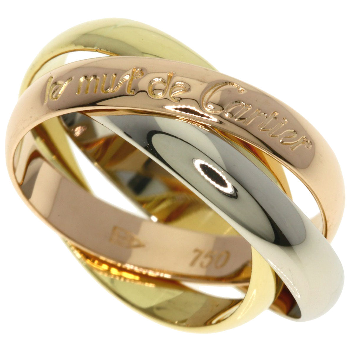 CARTIER Trinity #50 Ring K18 Yellow Gold K18 White GoldLadies [Used]