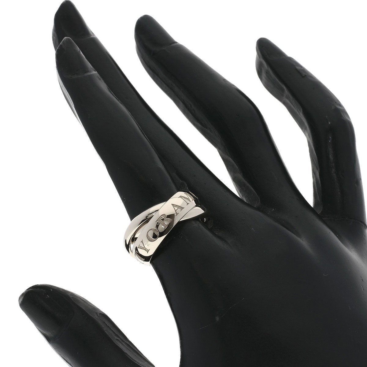 CARTIER Trinity #50 1998 Christmas Limited Edition Ring K18 White Gold Ladies [Used]