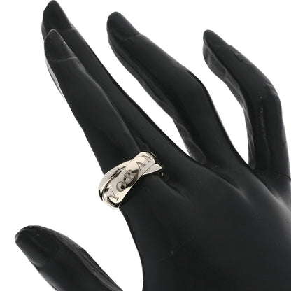 CARTIER Trinity #50 1998 Christmas Limited Edition Ring K18 White Gold Ladies [Used]