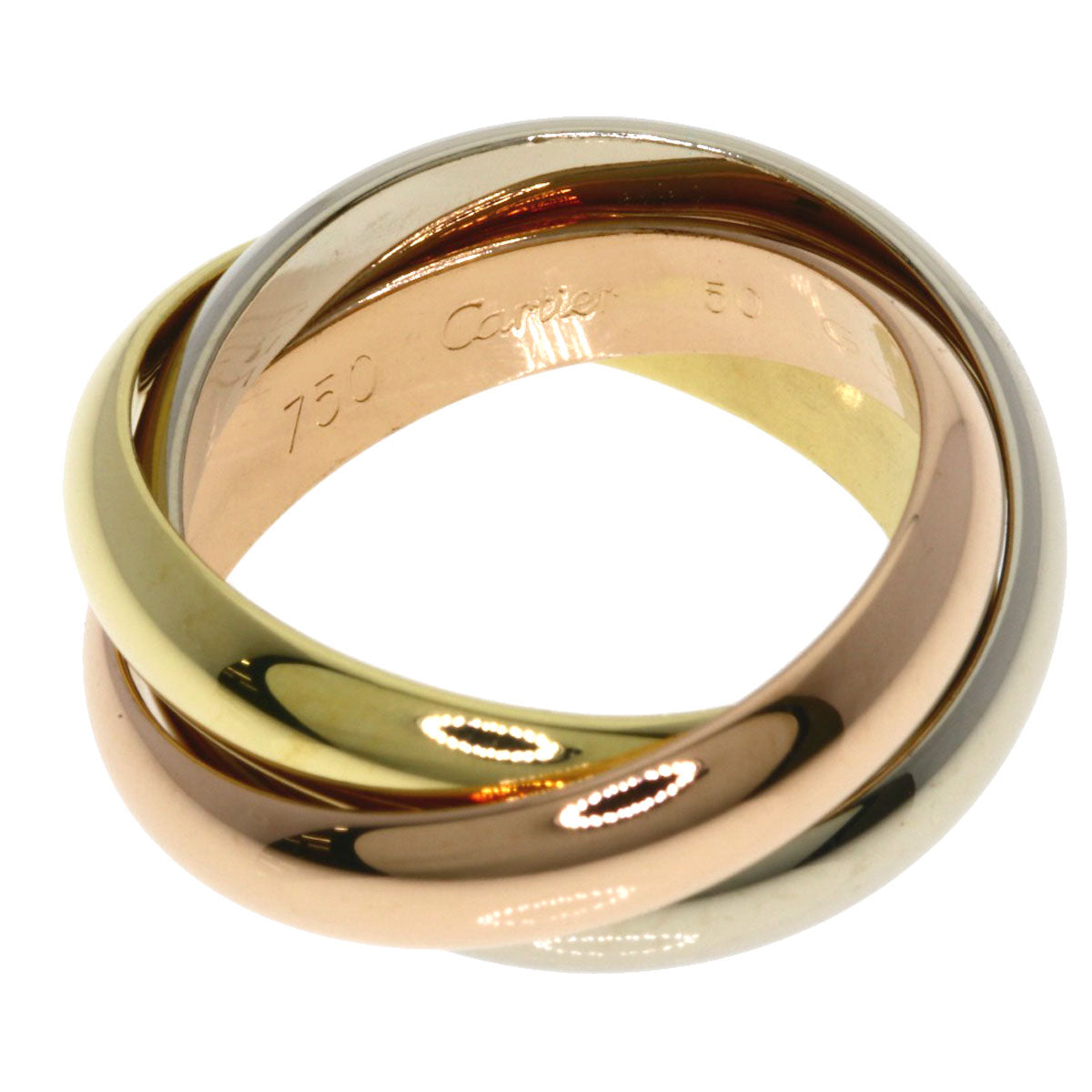 CARTIER Trinity #50 Ring K18 Yellow Gold K18 White GoldLadies [Used]