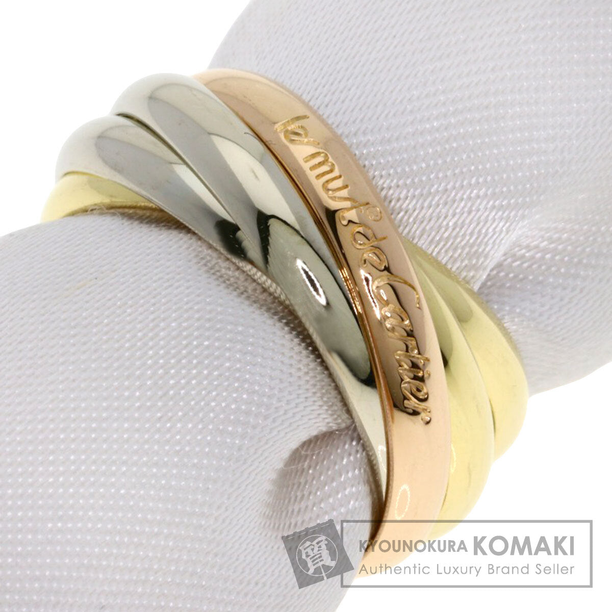 CARTIER Trinity 5-in-a-row #52 Ring K18 Yellow Gold 18K Pink GoldLadies [Used]