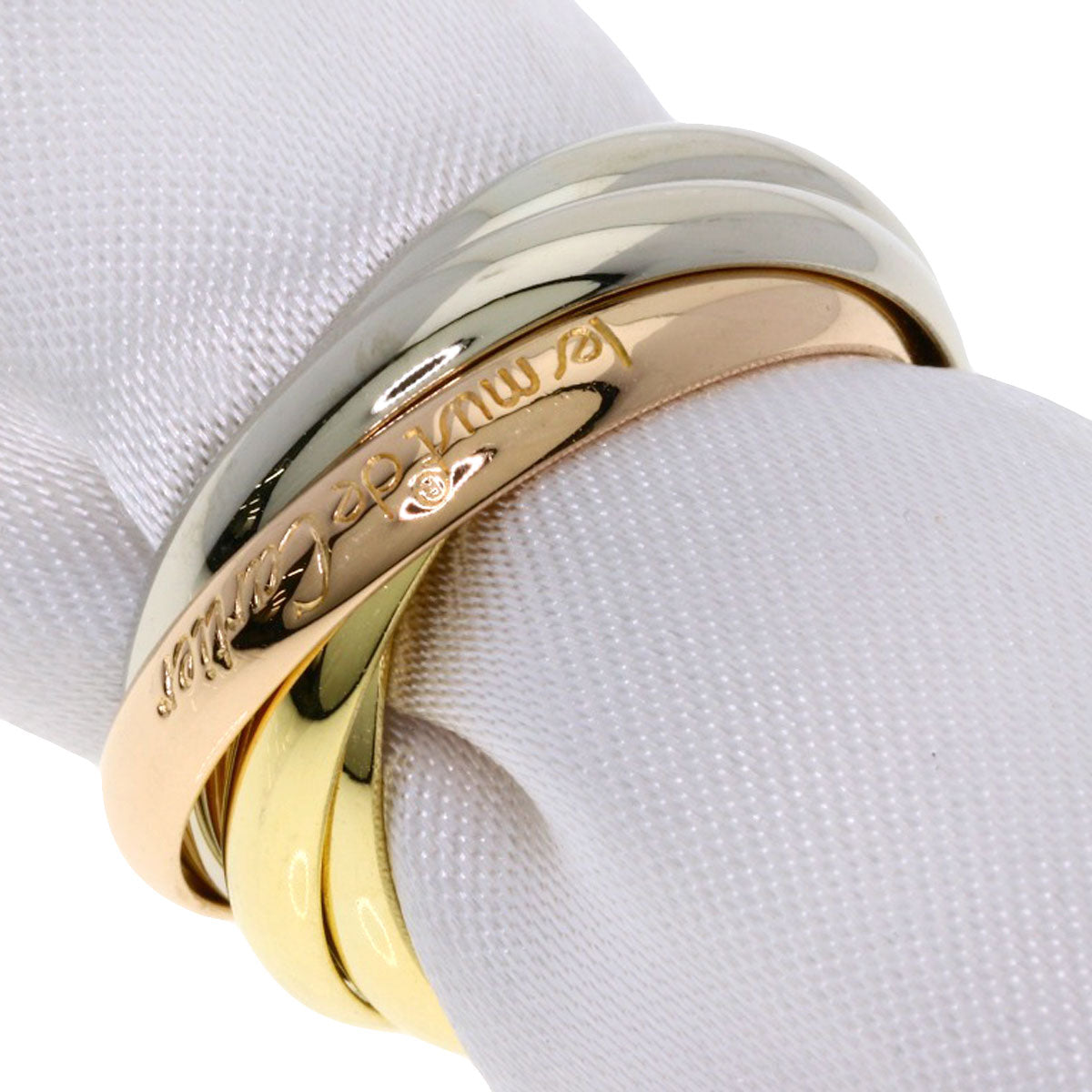 CARTIER Trinity 5-in-a-row #52 Ring K18 Yellow Gold 18K Pink GoldLadies [Used]