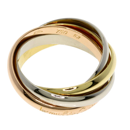 CARTIER Trinity 5-in-a-row #52 Ring K18 Yellow Gold 18K Pink GoldLadies [Used]